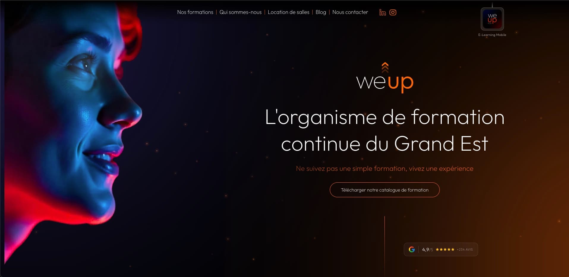 weUp+ — l'application et ses sites